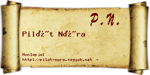 Pilát Nóra névjegykártya