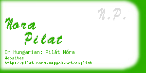 nora pilat business card